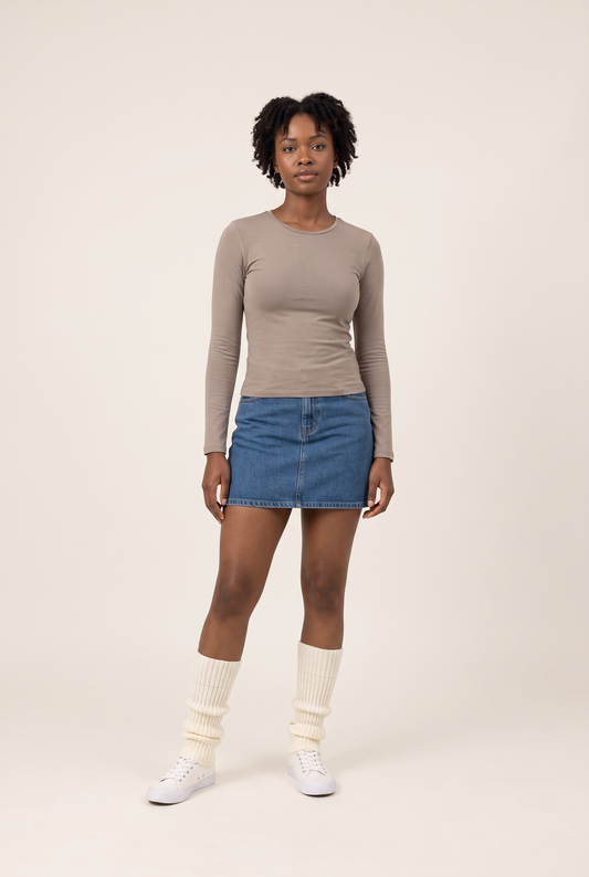 57cm Knitted Lolita Leg Warmers full look