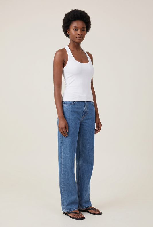 Stretch Halter Tank Top full look