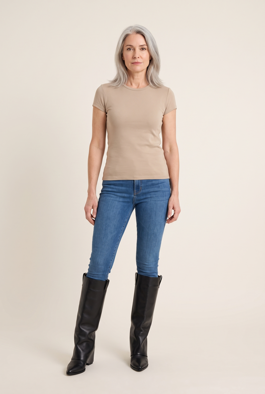 Slip-On Knee-High Motorcycle Boots full look