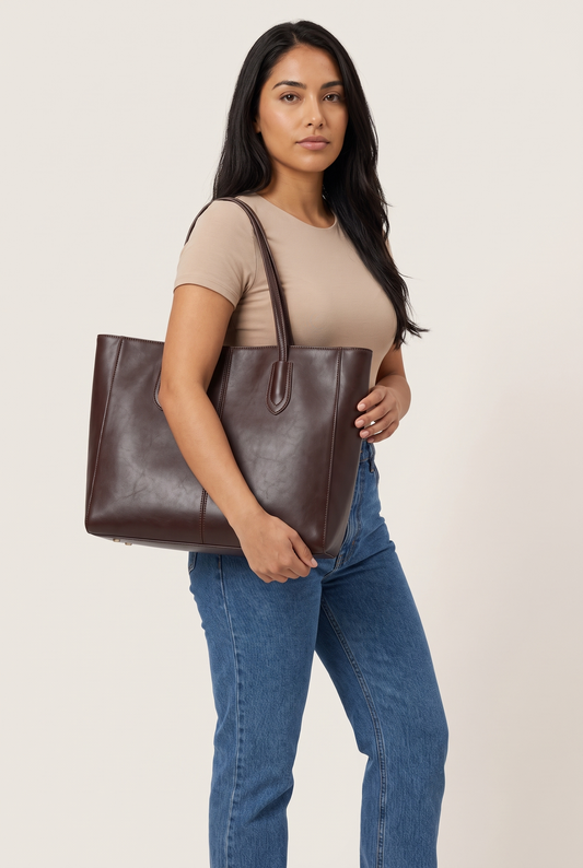 Vintage Large Capacity Tote Bag carried