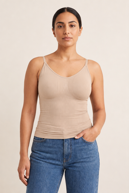 Seamless Shaping Bodysuit in Beige