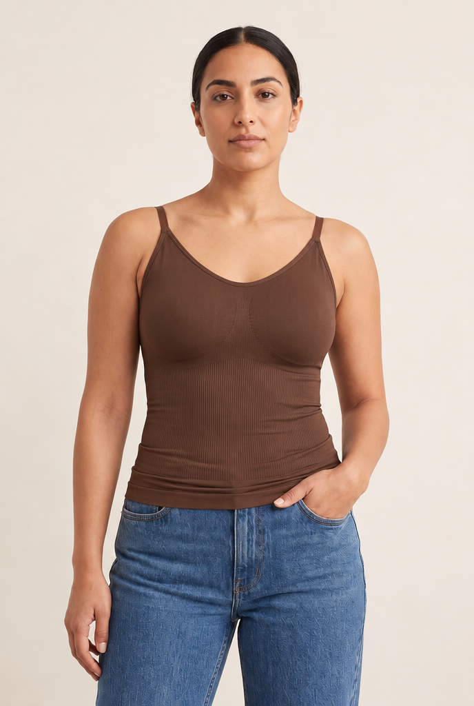 Seamless Shaping Bodysuit in Brown